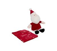 Créateur d'intérieur - Plaid Imprimé & Peluche Père Noël 75x90cm Rouge