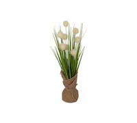 Atmosphera - Plante artificielle en pot Lari - Herbe avec boules - H42 cm - Vert