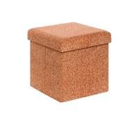 Atmosphera Créateur d'intérieur - Pouf Coffre Pliable "Oxia" 38cm Ambre Orange