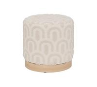 Créateur d'intérieur - Pouf Motif Tufté "Copas" 38cm Blanc