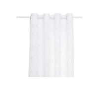 Atmosphera – Voilage tamisant Lazi – Motif feuillage à œillets – Blanc 140x240 cm