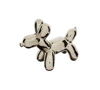 Créateur d'intérieur - Statuette Déco Chien en Céramique "Théo" 19cm Argent