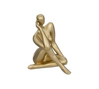 Créateur d'intérieur - Statuette Déco Femme "Le Collectionneur" 25cm Or