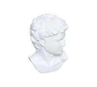 Créateur d'intérieur - Statuette Déco "Tête César" 25cm Blanc