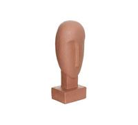 Créateur d'intérieur - Statuette Déco Visage en Résine "Sien" 24cm Terracotta