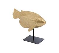 Statuette Poisson en Résine Océane 25cm Doré