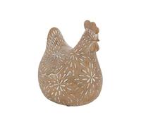 Atmosphera Créateur d'intérieur - Statuette Poule Déco "Linda" 12cm Beige Beige G