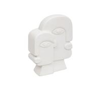 Créateur d'intérieur - Statuette Visage en Céramique "Soleya" 26cm Blanc