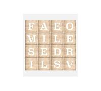 Sticker Relief Lettres 41x41cm Blanc