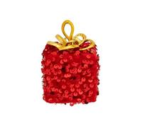 Créateur d'intérieur - Sujet de Noël à Sequins "Cadeau" 10cm Rouge