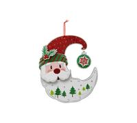 Créateur d'intérieur - Sujet de Noël "Lune de Père Noël" 35cm Blanc