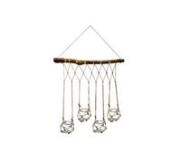 Atmosphera Suspension LED – Set de 4 soliflores en verre – Beige