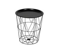 Créateur d'intérieur - Table d'Appoint en Métal "Kumi" 40cm Noir