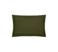 Atmosphera - Taie d'oreiller Unie 50 x 70 cm - Coton 57 Fils/cm², Finition Volant Plat - pour Chambre, Parure de Lit