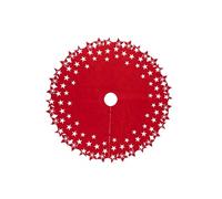 Créateur d'intérieur - Tapis de Sapin Déco "Etoiles" 100cm Rouge