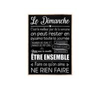 Créateur d'intérieur - Toile Imprimée "Dimanche" 50x70cm Noir