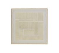 Créateur d'intérieur - Toile Imprimée Métallisée "Idrissa" 58x58cm Beige