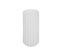Atmosphera - Vase strié en verre « Fleur de Rose » 12x12x28 cm Blanc