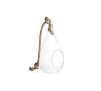 Atmosphera - Vase Goutte - Verre et Corde - Transparent - H25 cm