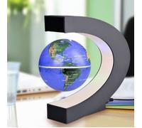 Créatif Globe Terrestre Lumineux Flottant Magnétique Levitation Globe Lamp avec Lumières LED et Base en Forme C pour Décorations