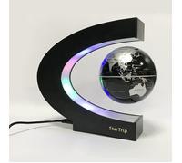 Créatif Globe Terrestre Lumineux Flottant Magnétique Levitation Globe Lamp avec Lumières LED et Base en Forme C pour Décorat