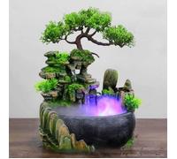 Créatif Intérieur Simulation Résine Rocaille Cascade Statue Feng Shui Fontaine D'eau Maison Jardin Déco