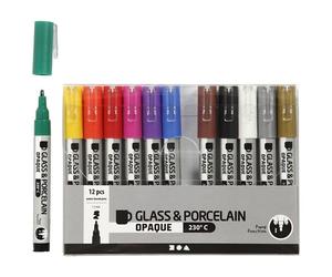 Creativ Company 31334 Marqueur 12 Pièce(S) Pointe Ogive Noir, Bleu, Marron, Or, Vert, Orange, Rose, Violet, Rouge, Argent, Blanc, Jaune