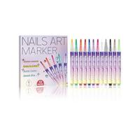 Creative Artistry Showcase : Nail polsh paint pens enable abstract and géométrique pattern creation, offering a creative expression tool for designing text symbols and layering colors, allowing users