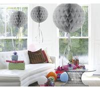 Creative Boule Décoration en Nid d'abeille 30 cm - Argent