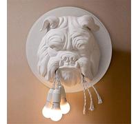 Creative Bulldog Lampe murale Sconce Tête d'animal Chambre à coucher Chambre à coucher Lights Lampadaire Lampadaire Lampe d'éclairage d'éclairage pour la chambre à coucher Salon Etude Cafe Bar
