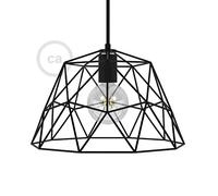 creative cables Abat-Jour Cage XL Dome en métal avec Douille E27 - Noir