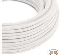 Creative-Cables Câble électrique plat d'origine 2x0,75 mm² (50 m, blanc PM01)