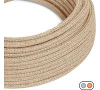 Creative-Cables Câble électrique plat d'origine 2x0,75 mm² (50 m, jute PN06)