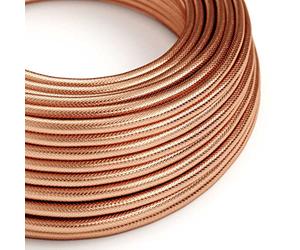 creative cables Fil Électrique Rond Gaine De Cuivre 100% Couleur Cuivre - 5 Mètres, 3x0.75