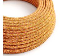 creative cables Fil Électrique Rond Gaine De Tissu De Couleur Coton Indian Summer RX07-10 Mètres, 2x0.75