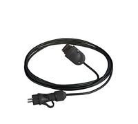 creative cables Snake Eiva, Lampe d'extérieur portative, 5 m de câble Textile, Douille étanche IP65 et fiche - sans Ampoule, Noir