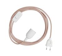 creative cables - SnakeBis - Câblage avec Douille et câble Textile coloré - 3 Mètres, RM16, E14