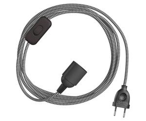 Creative Cables - SnakeBis Zig-Zag - Câblage avec douille et câble en tissu à effet zigzag