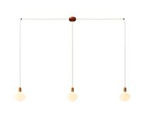 creative cables - Spider - Lampe suspension multiple 3 bras Made in Italy avec câble textile et finitions en métal - Kit bricolage, Sans ampoule, Cuivre satiné