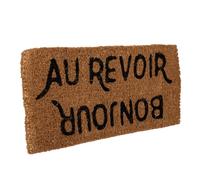Creative Co-op Bonjour/Au Revoir Paillasson en Fibre de Coco Naturelle, 81,3 x 40,6 cm