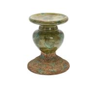 Creative Co-Op Bougeoir en Terre Cuite sculpturale 2 Tons Vert Vieilli