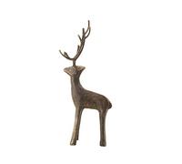 Creative Co-op Figurines et Figurines de cerf Debout en Fonte Noir 29,8 cm