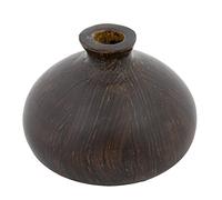 Creative Co-Op Vase décoratif en Bois de Paulownia, Finition Expresso, Marron foncé