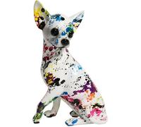 Creative Coloré Graffiti Art Chihuahua Chien Statue de Mode Résine Artisanat Figurine pour Salon Étagère Décor À La Maison Accents