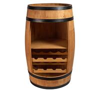 Creative Cooper Casier à vin - Cave à vin - Mini Bar - Armoire à Alcool - Baril à vin - Bar à vin - Peut être utilisé - 80 cm de Haut - Décoration de Bar rétro - Meubles de tonneau (chêne)