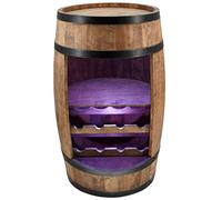 CREATIVE COOPER casier à vin - Cave à vin Mini Bar - Cave à Alcool avec LED - tonneau à vin - Bar à vin - Bar à Baril - Meuble Bar - 80cm - étagère Bar déco rétro - Meuble tonneau (wengé)