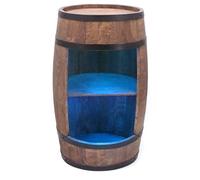 CREATIVE COOPER Casier à vin en Bois avec lumières LED - Cave à vin Mini Bar - Armoire à Alcool pour Homme - Bar - fût - 80 cm de Haut - étagère de décoration rétro - Bar - comptoir de Bar (wenge)
