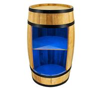 Creative Cooper Casier à vin en Bois avec lumières LED - Cave à vin Mini Bar - Armoire à Alcool pour Homme - Bar - fût - 80 cm de Haut - étagère de décoration rétro - Bar - comptoir de Bar (chêne)