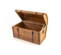 CREATIVE COOPER Coffre en bois 180 l - Coffre de rangement classique en bois d'aulne huilé - Design vintage - Pour salon, terrasse et jardin - 80 x 50 x 50 cm