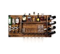 CREATIVE COOPER Étagère murale en bois avec distributeur de boissons - Station de distribution d'alcool pour 3 bouteilles - 120 x 60 x 14 cm - Vintage & rustique - Whisky, gin, schnaps - Cadeau barman